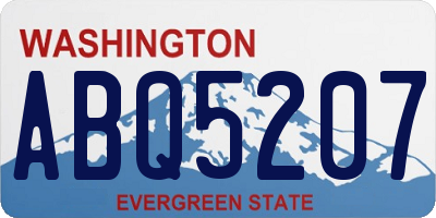 WA license plate ABQ5207