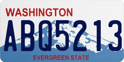 WA license plate ABQ5213