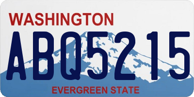 WA license plate ABQ5215