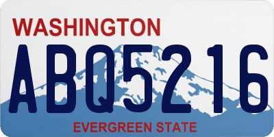 WA license plate ABQ5216