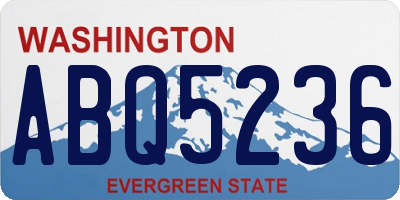 WA license plate ABQ5236