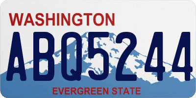WA license plate ABQ5244