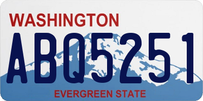 WA license plate ABQ5251