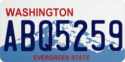 WA license plate ABQ5259