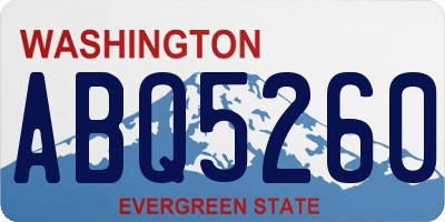 WA license plate ABQ5260