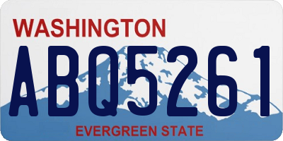 WA license plate ABQ5261