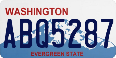 WA license plate ABQ5287