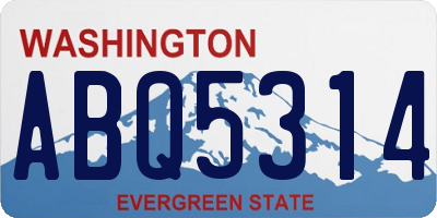WA license plate ABQ5314