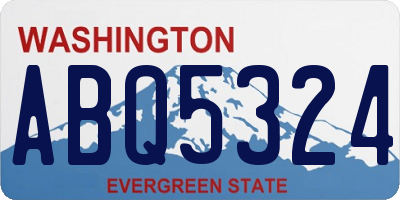 WA license plate ABQ5324