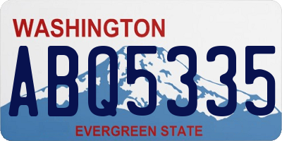WA license plate ABQ5335