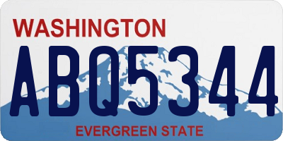 WA license plate ABQ5344