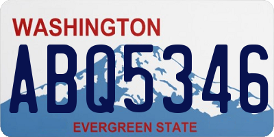 WA license plate ABQ5346