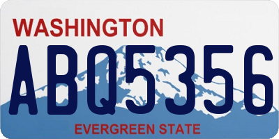 WA license plate ABQ5356