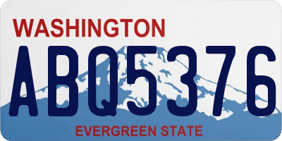 WA license plate ABQ5376