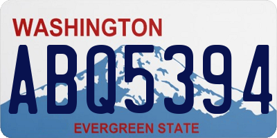 WA license plate ABQ5394