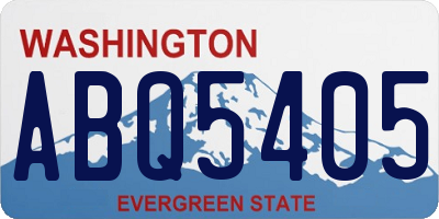 WA license plate ABQ5405