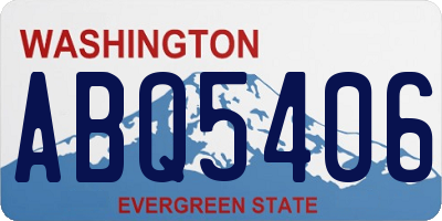 WA license plate ABQ5406