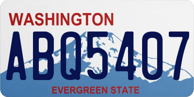 WA license plate ABQ5407
