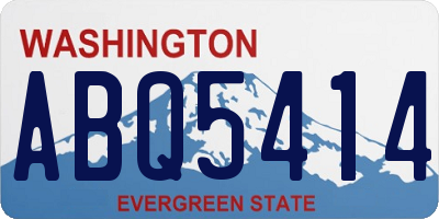 WA license plate ABQ5414