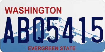 WA license plate ABQ5415