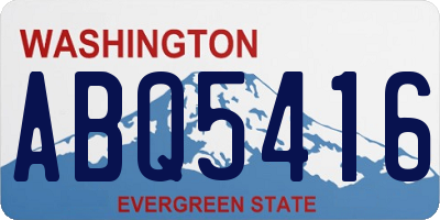 WA license plate ABQ5416