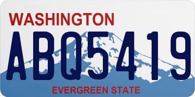 WA license plate ABQ5419