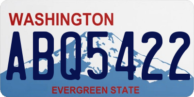 WA license plate ABQ5422