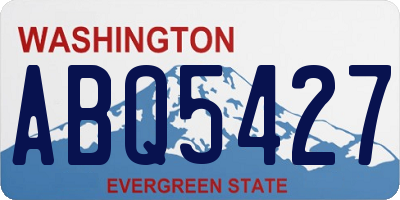 WA license plate ABQ5427