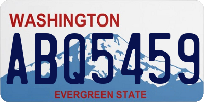 WA license plate ABQ5459