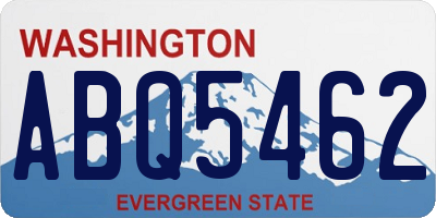 WA license plate ABQ5462