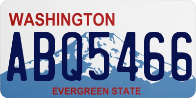 WA license plate ABQ5466