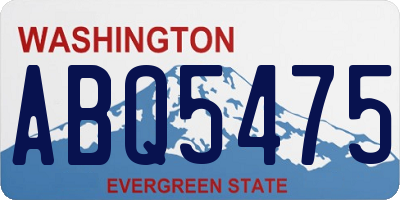 WA license plate ABQ5475