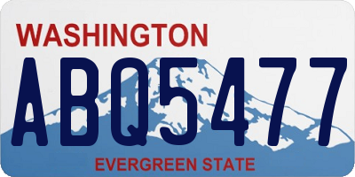 WA license plate ABQ5477