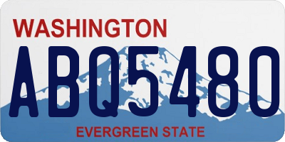 WA license plate ABQ5480