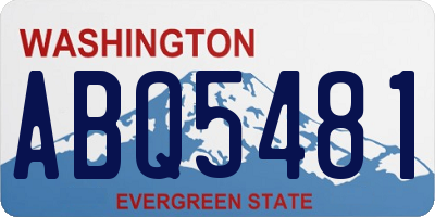 WA license plate ABQ5481