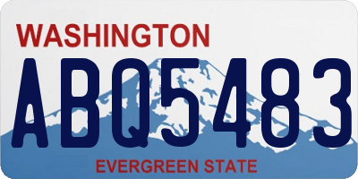 WA license plate ABQ5483