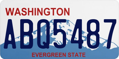 WA license plate ABQ5487