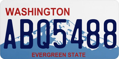 WA license plate ABQ5488