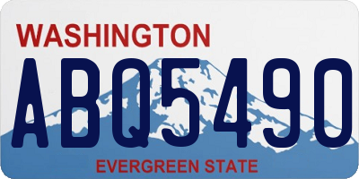 WA license plate ABQ5490
