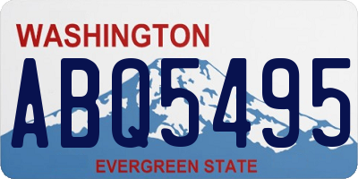 WA license plate ABQ5495