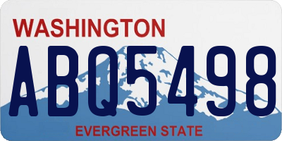 WA license plate ABQ5498
