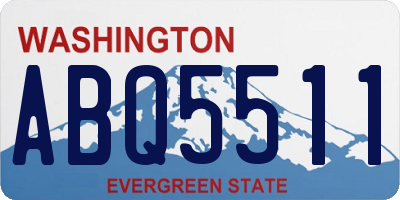 WA license plate ABQ5511