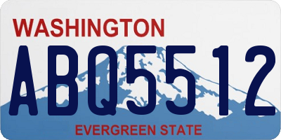 WA license plate ABQ5512