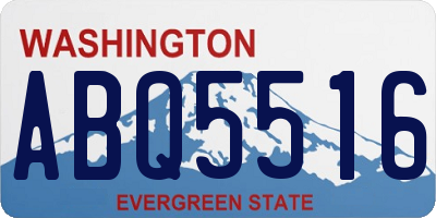 WA license plate ABQ5516
