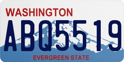 WA license plate ABQ5519