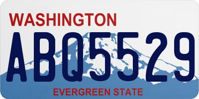 WA license plate ABQ5529