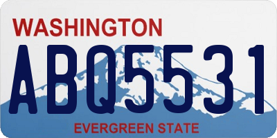 WA license plate ABQ5531