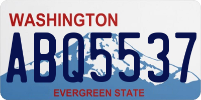 WA license plate ABQ5537