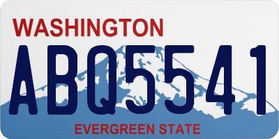 WA license plate ABQ5541