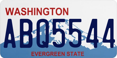 WA license plate ABQ5544